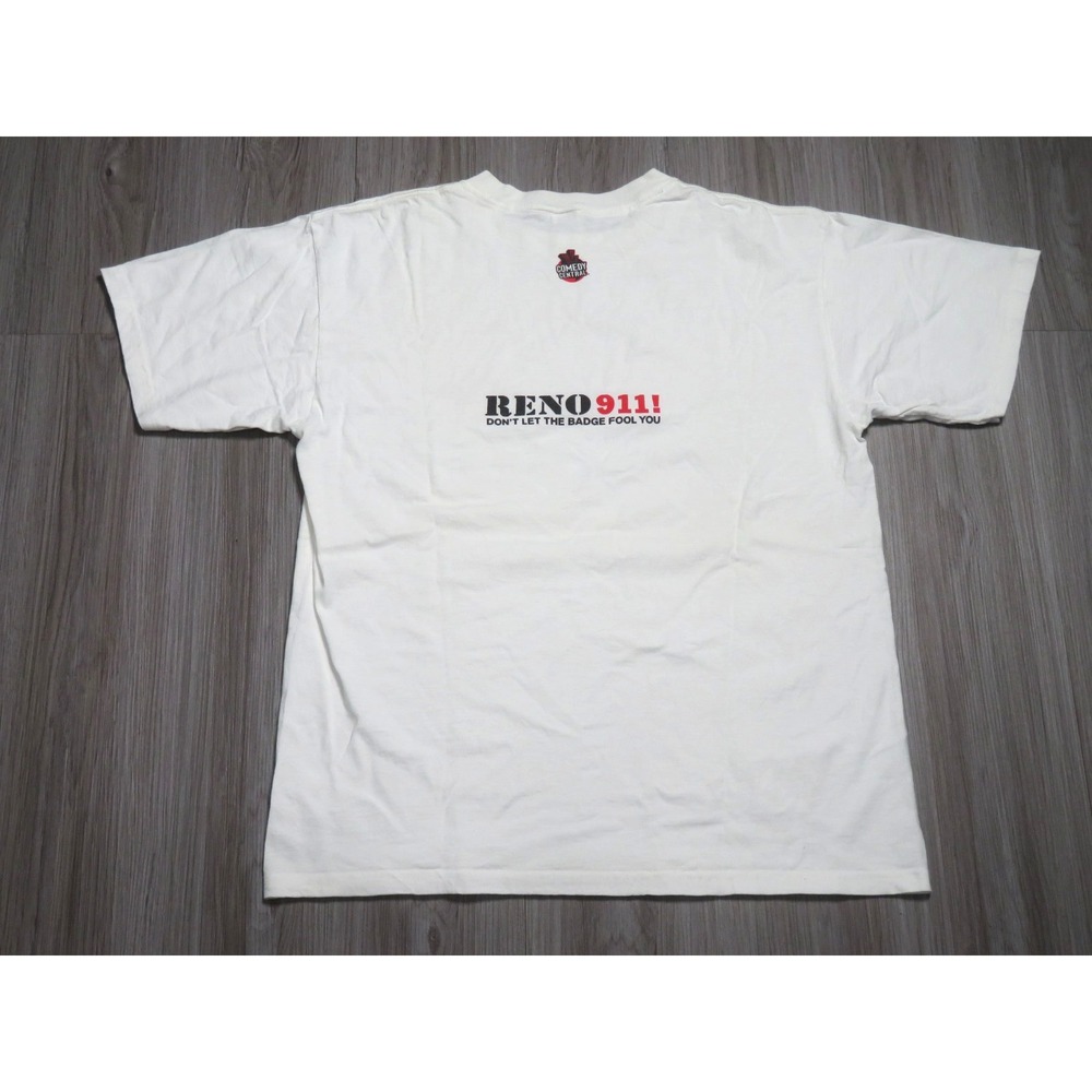 Vintage Reno 911 Comedy Central Promo Shirt Size Large Men Pre Ownd Y2K Funny